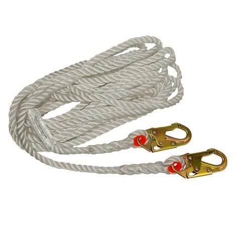 Lifelines - 25, 50, or 100 ft., 5/8 in. Nylon Rope with Steel Snap Hoo – X1  Safety