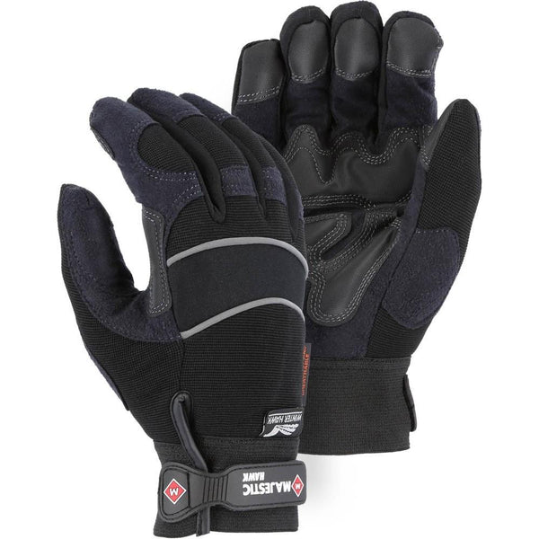 Waterproof Winter Lined Adjustable Wrist Velcro Mechanics Glove with G – X1  Safety