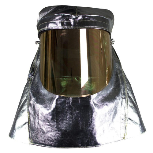 H5 Aluminized Flip Front Hood - Metalized Gold Polycarbonate Faceshiel ...