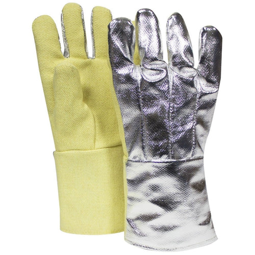 Cut Resistant Aluminized Thermal Gloves - Long, Felt Lined – X1 Safety