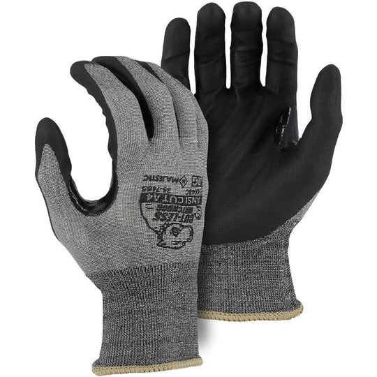 Cut Resistant Glove - KorPlex Blend, Foam Nitrile Palm Dip, Reinforced Thumb, Moderate Cut Resistance (PK 12 Pairs) - Majestic