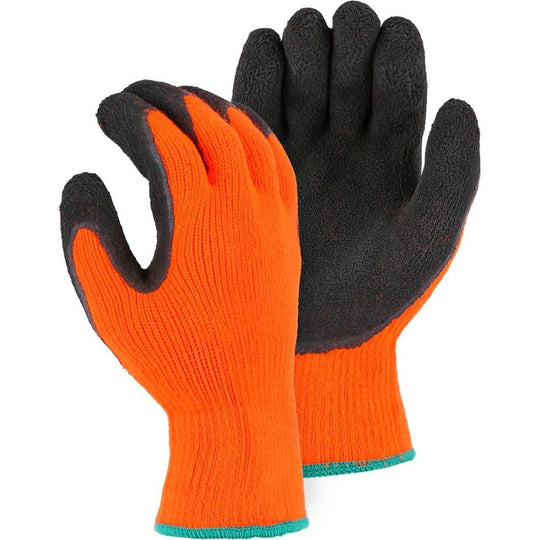 Cut Resistant Winter Glove - Napped Terry Knit, Foam Latex Palm Dip, Light Cut Resistance (PK 12 Pairs) - Majestic