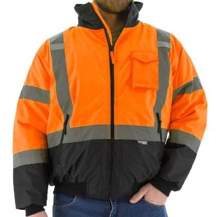 High Visibility Waterproof Jacket with Quilted Liner and Reflective Striping - Majestic