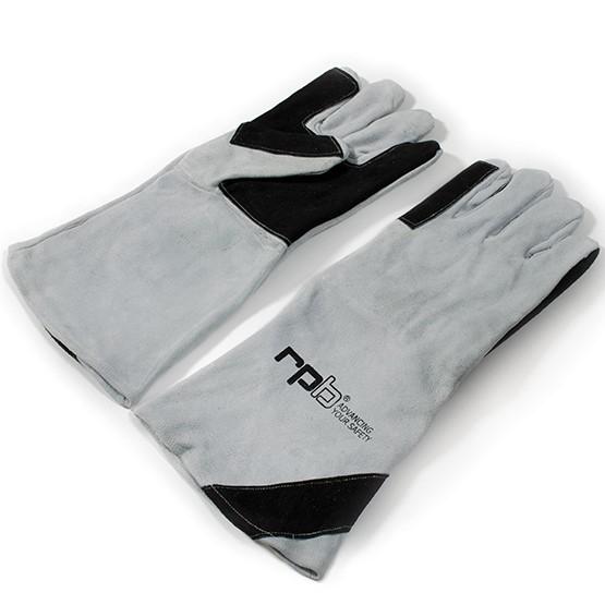 Leather Blasters Glove - Kevlar Sewn Heavy Duty Double Leather Palm Abrasive Blasting Gloves (PK 1 Pair)
